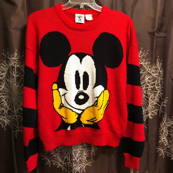 Disney Sweaters - VINTAGE MICKEY & CO 90s Sweater Top Mouse Disney L